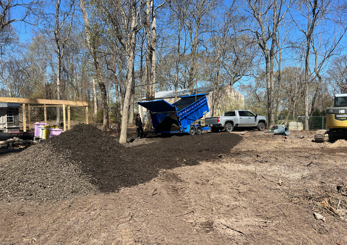 Spreading Mulch